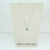 Collana donna Mirco Visconti in oro bianco con smeraldo e diamanti