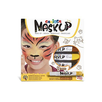 Carioca Mask Up Animals, Truccabimbi, 3 Colori e 2 Tutorial