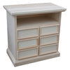 MOBILI 2G - Porta tv 6 cassetti 1 vano a giorno Legno grezzo 83x47x84 (715)