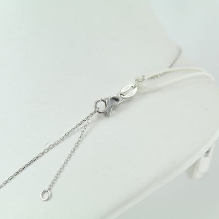 Collana donna Mirco Visconti in oro bianco con smeraldo e diamanti