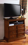 MOBILI 2G - Porta tv classico 6 cassetti 1 vano tinta noce 83x47x84 (715)