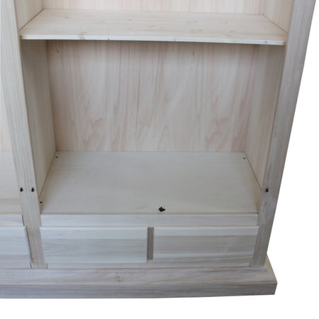MOBILI 2G -  Armadio classico 6 porte 6 cassetti legno grezzo  300X61X240 (685)