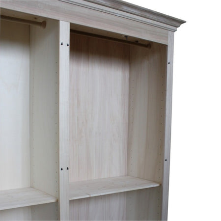 MOBILI 2G -  Armadio classico 6 porte 6 cassetti legno grezzo  300X61X240 (685)