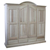 MOBILI 2G -  Armadio classico 4 porte 4 cassetti legno grezzo 234X60X230 (472)