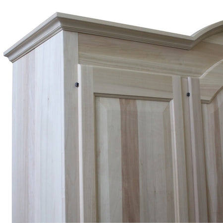 MOBILI 2G -  Armadio classico 4 porte 4 cassetti legno grezzo 234X60X230 (472)