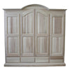 MOBILI 2G -  Armadio classico 4 porte 4 cassetti legno grezzo 234X60X230 (472)