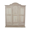 MOBILI 2G -  Armadio classico 3 porte 3 cassetti legno grezzo 185X62X220 (1869)