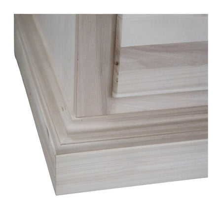 MOBILI 2G -  Armadio classico 3 porte 3 cassetti legno grezzo 185X62X220 (1869)
