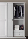 MOBILI 2G -  Armadio classico 2 porte scorrevoli legno grezzo 275X66X254 (2166)
