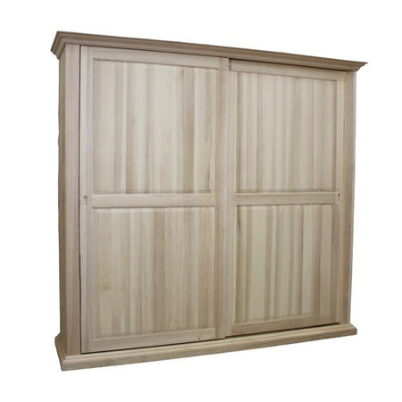 MOBILI 2G -  Armadio classico 2 porte scorrevoli legno grezzo 275X66X254 (2166)