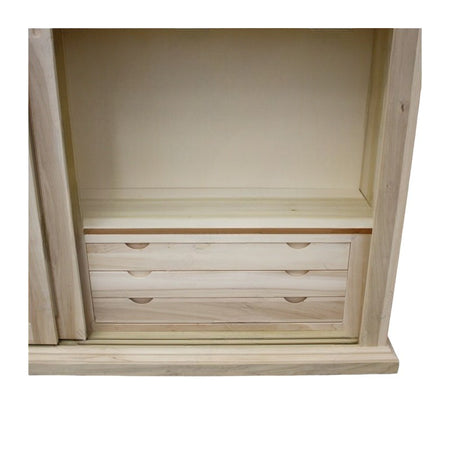 MOBILI 2G -  Armadio classico 2 porte scorrevoli legno shabby bianco 275X66X254 (2166)