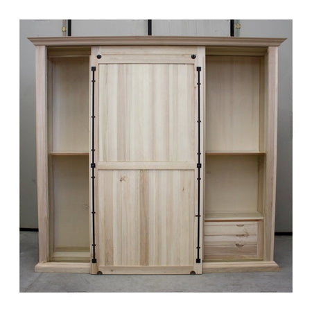 MOBILI 2G -  Armadio classico 2 porte scorrevoli legno shabby bianco 275X66X254 (2166)