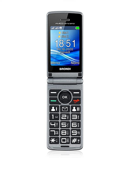 brondi amico sincero cellulare clamshell brondi dual sim amico sincero