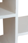 Biscottini Libreria in legno massello di tiglio finitura bianca anticata L121xPR36xH200 cm. Made in Italy