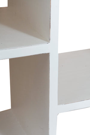 Biscottini Libreria Biscottini stile Shabby Chic legno tiglio bianco anticato 121x36x200