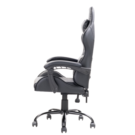 itek Gaming Chair RHOMBUS PF10 - PVC- Doppio Cuscino- Schienale Reclinabile- Nero Nero