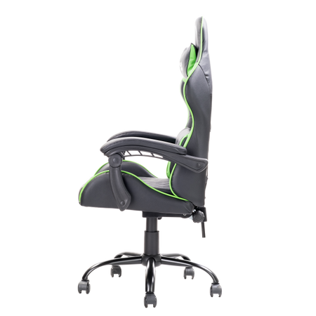 itek Gaming Chair RHOMBUS PF10 - PVC- Doppio Cuscino- Schienale Reclinabile- Nero Verde
