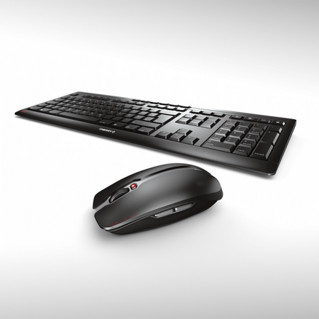 CHERRY Stream Desktop tastiera Mouse incluso Ufficio RF Wireless QWERTY Inglese UK Nero (CHERRYSTREAMDESKTOP UK LAYOUT - KEYBOARD AND MOUSE SET USB BLACK) - Versione UK