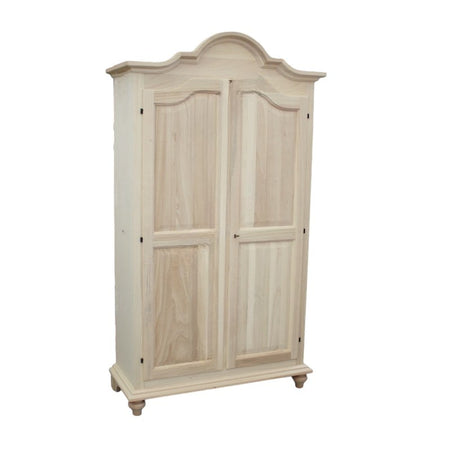 MOBILI 2G -  Armadio classico 2 porte legno grezzo 112X46X204 (475)