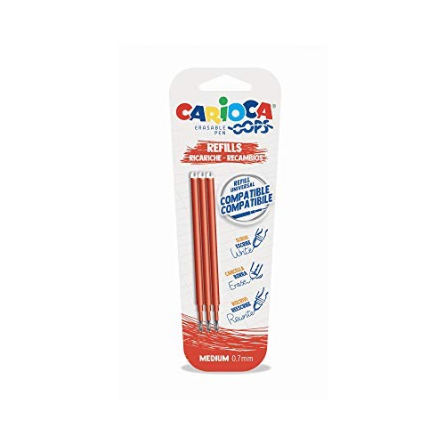 Carioca Oops Ricariche Penna Cancellabile Rossa, Colore Rosso