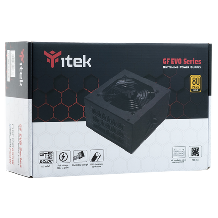 Alimentatore Itek GF750 EVO - 750W - 80Plus Gold - Ventola FDB 12cm - Modulare - ATX