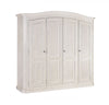 MOBILI 2G -  Armadio classico 4 porte legno massello abete grezzo 231X63X219 (305)