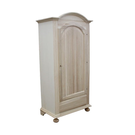 MOBILI 2G -  Armadio classico 1 porta 1 cassetto legno grezzo 96X56X196 (1703)