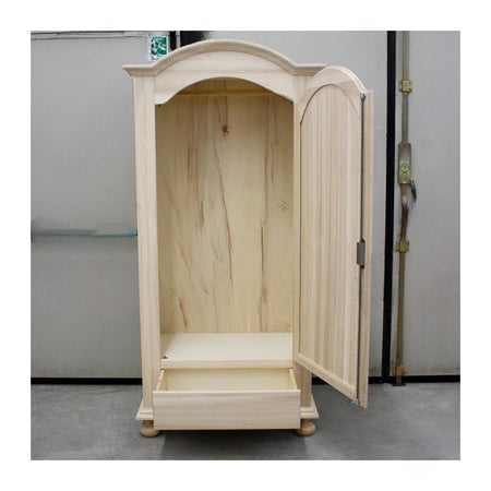 MOBILI 2G -  Armadio classico 1 porta 1 cassetto legno grezzo 96X56X196 (1703)
