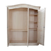 MOBILI 2G -  Armadio classico 3 porte legno massello abete grezzo 181X63X217 (2205)