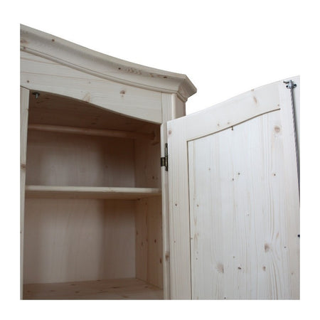 MOBILI 2G -  Armadio classico 3 porte legno massello abete grezzo 181X63X217 (2205)