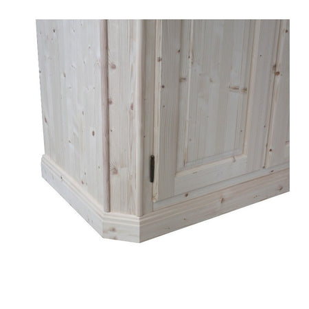 MOBILI 2G -  Armadio classico 3 porte legno massello abete grezzo 181X63X217 (2205)