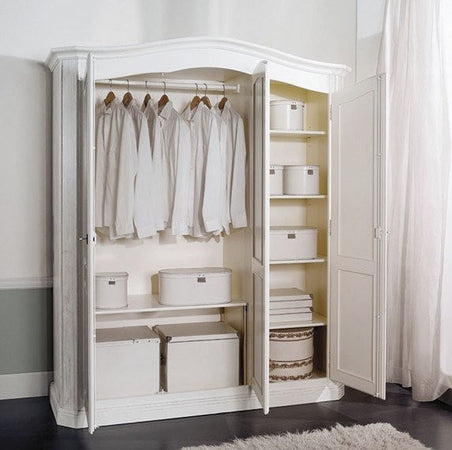 MOBILI 2G -  Armadio classico 3 porte legno massello abete grezzo 181X63X217 (2205)