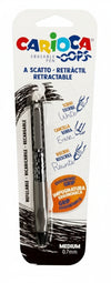 Carioca Oops, Penna cancellabile a scatto con inchiostro termosensibile, colore nero