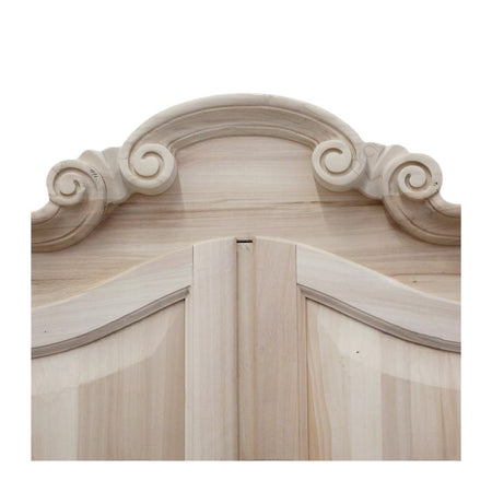 MOBILI 2G -  Armadio classico 2 porte 2 cassetti legno grezzo 122X60X204 (1204)