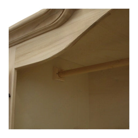 MOBILI 2G -  Armadio classico 2 porte 2 cassetti legno grezzo 122X60X204 (1204)