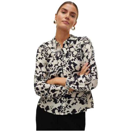 Vero Moda camicia bianca nera Ivone 10301042
