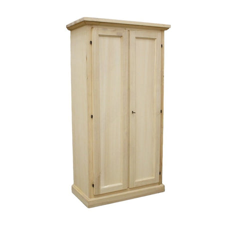 MOBILI 2G -  Armadio dispensa porta scope 2 porte legno grezzo 86X45X161 (712)