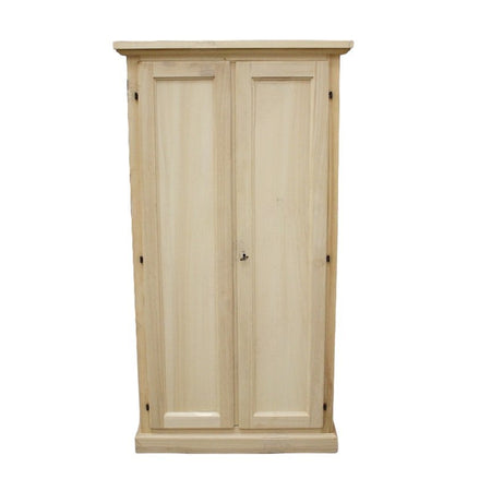 MOBILI 2G -  Armadio dispensa porta scope 2 porte legno grezzo 86X45X161 (712)