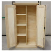 MOBILI 2G -  Armadio dispensa porta scope 2 porte legno grezzo 86X45X161 (712)