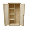 MOBILI 2G -  Armadio dispensa porta scope 2 porte legno grezzo 86X45X161 (712)