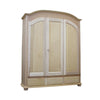 MOBILI 2G -  Armadio classico 3 porte 3 cassetti legno grezzo 181X61X224 (3210)