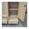 MOBILI 2G -  Armadio classico 3 porte 3 cassetti legno grezzo 181X61X224 (3210)