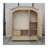 MOBILI 2G -  Armadio classico 3 porte 3 cassetti legno grezzo 181X61X224 (3210)