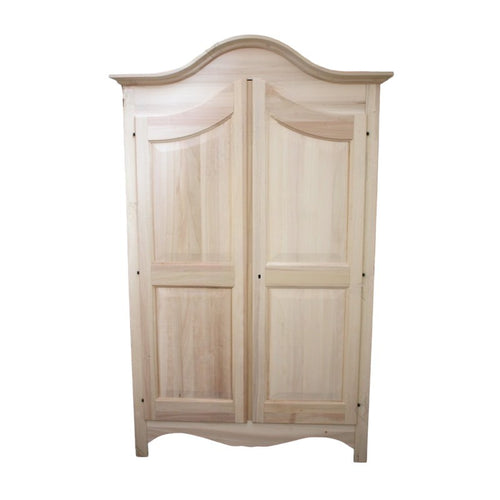MOBILI 2G -  Armadio classico 2 porte legno grezzo 125X61X200 (922)