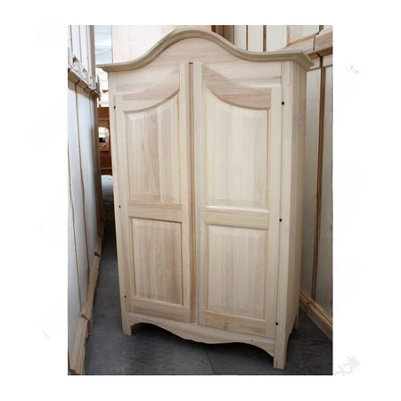 MOBILI 2G -  Armadio classico 2 porte legno grezzo 125X61X200 (922)