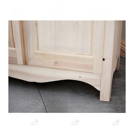 MOBILI 2G -  Armadio classico 2 porte legno grezzo 125X61X200 (922)