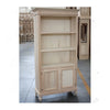 MOBILI 2G - Libreria Classica 2 Porte 2 ripiani Legno Grezzo 100X40X194 (1519)