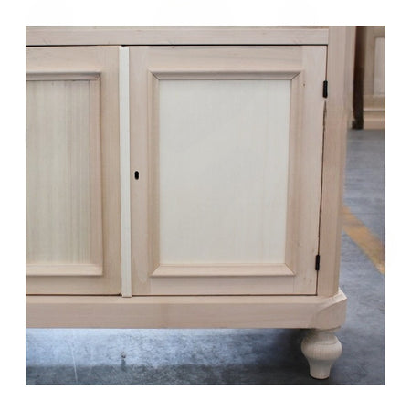MOBILI 2G - Libreria Classica 2 Porte 2 ripiani Legno Grezzo 100X40X194 (1519)