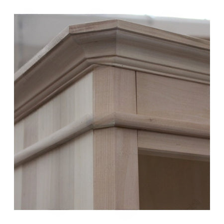 MOBILI 2G - Libreria Classica 2 Porte 2 ripiani Legno Grezzo 100X40X194 (1519)