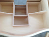 MOBILI 2G - Mobile bagno 3 cassetti bombato con lavello legno grezzo 108x55x82